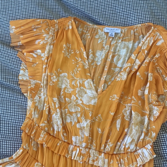 Current Air Los Angeles Sereia Midi Dress - Marigold with floral print - Picture 4 of 7